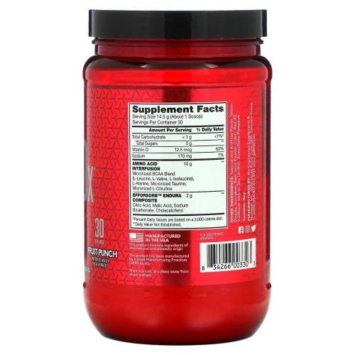 BSN, Amino-X, Endurance & Recovery, Non-Caffeinated, Fruit Punch, 15.3 oz (435 g)
