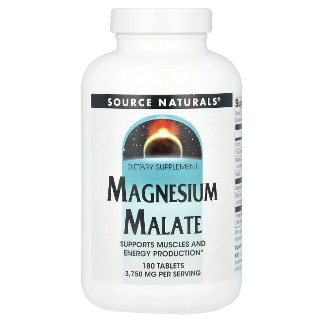 Source Naturals Яблочнокислый магний, 180 таблеток