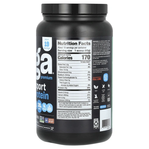 Vega, Sport, растительный протеин премиального качества, со вкусом мокко, 812 г (1 фунт, 13 унций)