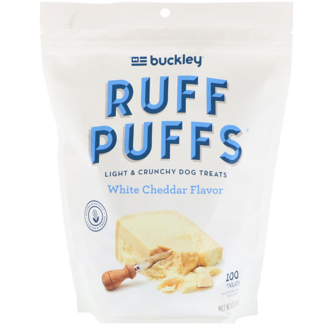 Buckley, Ruff Puffs, White Cheddar Flavor, 4 oz (113 g)