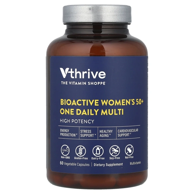 Vthrive, Bioactive Women's 50+ One Daily Multi, 60 растительных капсул