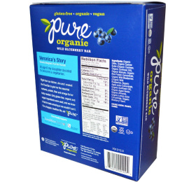 Pure Organic, Органическая дикая черника, 12 батончиков, 1,7 унций (48 г) каждый