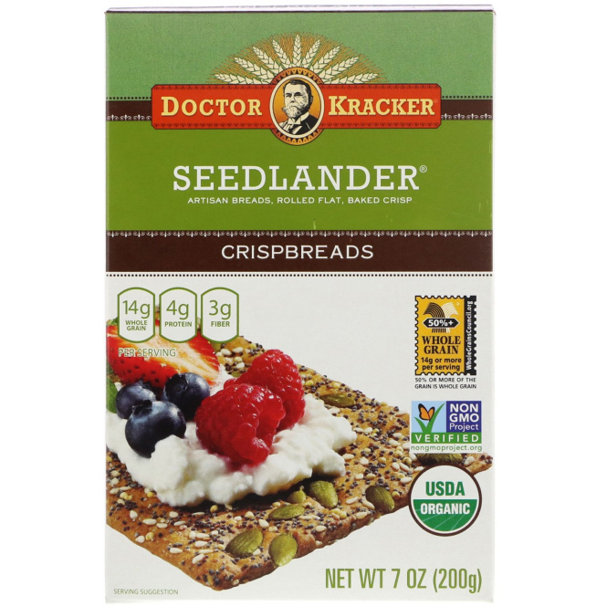 Dr. Kracker, Органические хлебцы Seedlander, 7 унц. (200 г)