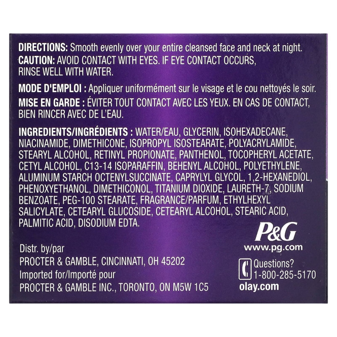Olay, Антивозрастной ночной крем против морщин, 60 мл (2 жидк. унции)