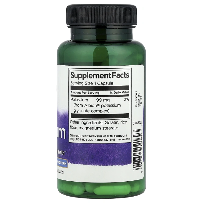 Swanson, Albion®, калий, 99 мг, 90 капсул