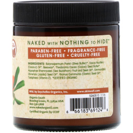 Organix South, Naked Organix, омолаживающая терапия, крем-масло для тела с облепихой, 3,77 унц. (107 г)