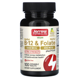 Витамин B12 Jarrow Formulas Methyl B-12 1000 mcg & 400 mcg, 100 леденцов