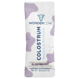 Wondercow, Молозиво в порошке, бузина, 30 пакетиков по 2,4 г (0,08 унции)