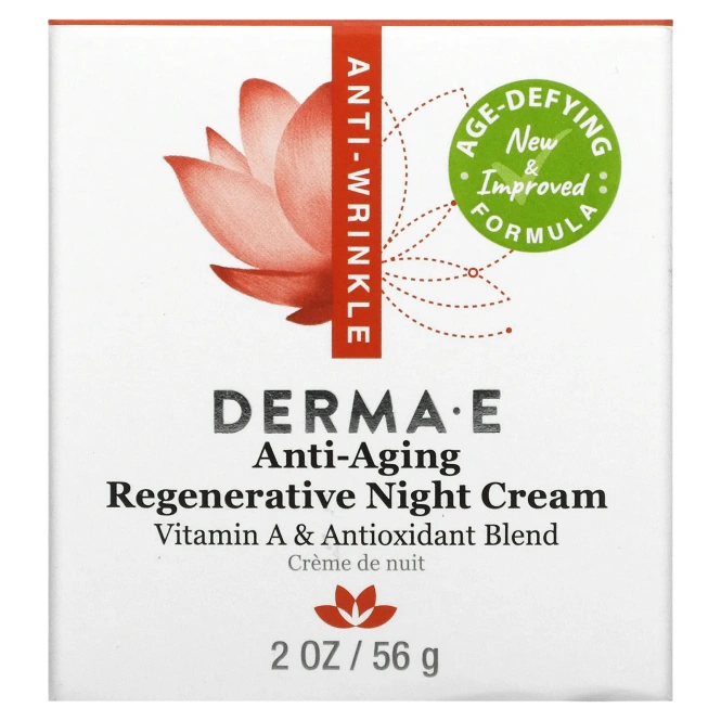 Derma E, Антивозрастной ночной крем, 2 унции (56 г)
