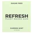 Refresh Gum, растительная жевательная резинка, садовая мята, 12 шт.
