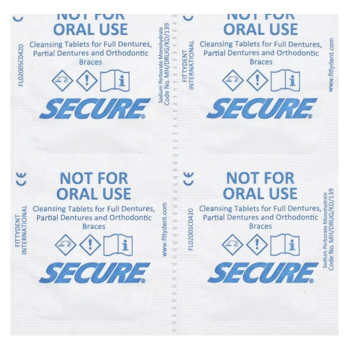 Secure Denture, Очищающие таблетки, 32 таблетки