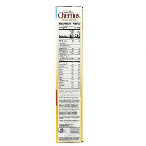 General Mills, Honey Nut Cheerios Medley Crunch, 16.7 oz (473 g)