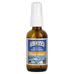Sovereign Silver, Bio-Active Silver Hydrosol, мелкодисперсный аэрозоль, 10 част./млн, 59 мл (2 жидк. унции) (10 част./млн в 30 распылениях)