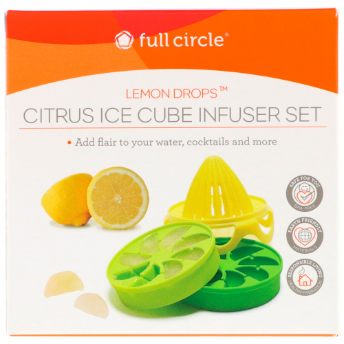 Full Circle, Lemon Drops, Citrus Ice Cube Infuser Set