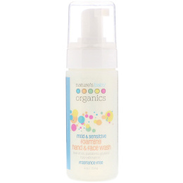 Nature's Baby Organics, Mild & Sensitive, Foaming Hand & Face Wash, Fragrance Free, 4 oz (113.4 g)