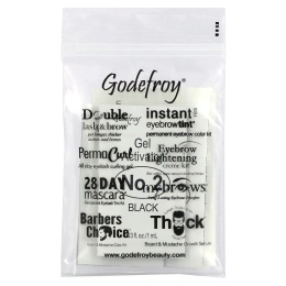 Godefroy, Мгновенный оттенок для бровей, Natural Black, 3 комплекта для нанесения