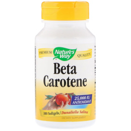 Nature's Way, Beta Carotene, 25,000 IU, 100 Softgels