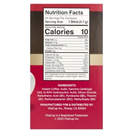 VitaCup, Растворимый кофе Slim Blend, средней обжарки, 24 палочки, по 3,7 г (0,13 унции) каждая