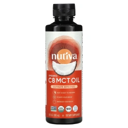 Nutiva, Органическое масло C8 MCT, 355 мл (12 жидк. унц.)