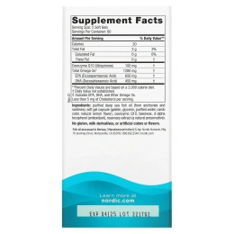 Nordic Naturals, "Предельная омега + КоQ10", пищевая добавка на основе рыбьего жира с омега-3 и коферментом Q10, 1000 мг, 120 мягких желатиновых капсул с жидкостью