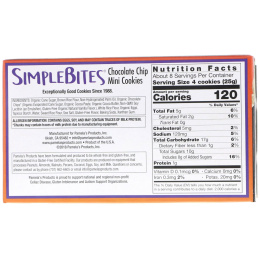 Pamela's Products, Simplebites, Хрустящее шоколадное мини-печенье, 7 унций (198 г)