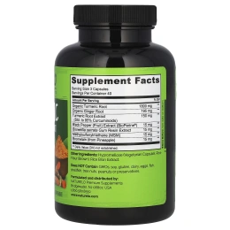 NATURELO, Куркумин, куркумин и корень имбиря с Bioperine®, 120 вегетарианских капсул