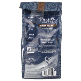 Laird Superfood, Перуанский кофе, молотый, темный, 340 г (12 унций)