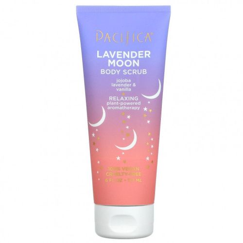 Pacifica, Lavender Moon Body Scrub, Jojoba Lavender & Vanilla, 6 fl oz (177 ml)