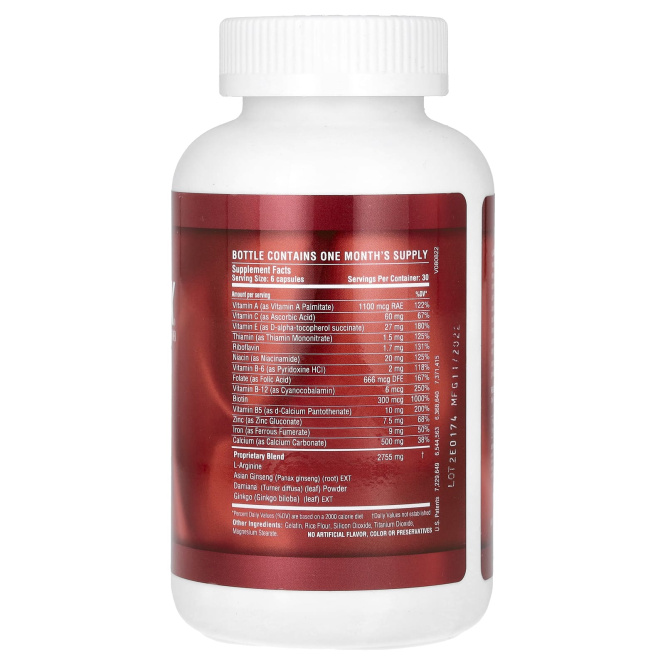 Daily Wellness Company, ArginMax для женщин, 180 капсул