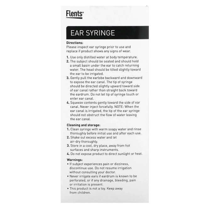 Flents, Ear Care, ушной шприц, 1 шт., 89 мл (3 унции)