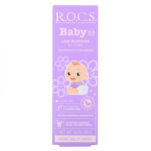 R.O.C.S., Baby, зубная паста с ароматом липы, для детей 0‒3 лет, 45 г (1,6 унции)
