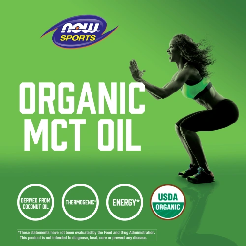 Now Foods, Sports, органическое масло со среднецепочечным триглицеридом, 32 ж. унц. (946 мл)