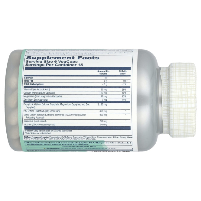 Solaray, Дрожжевая чистка, 90 капсул в растительной оболочке