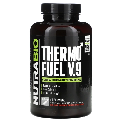 NutraBio Labs, ThermoFuel V9 for Men,180 Vegtable Capsules