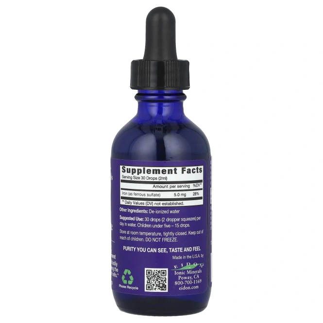 Eidon Ionic Minerals, Железо, жидкий концентрат, 60 мл (2 унции)