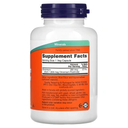 NOW Chromium Picolinate, Хром Пиколинат 200 мкг - 250 капсул