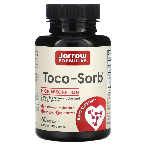 Jarrow Formulas, Toco-Sorb, смесь токотринола и витамина Е, 60 капсул