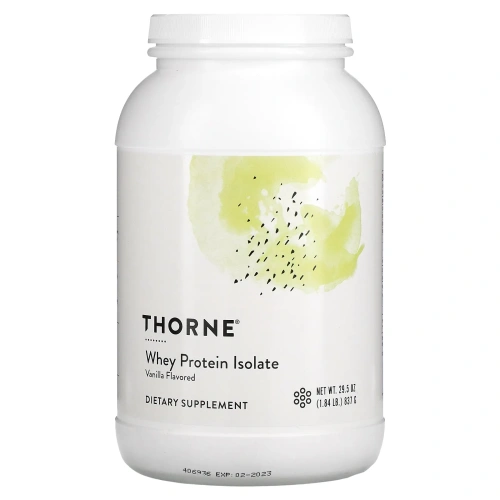 Thorne Research, Изолят сывороточного протеина, ваниль, 837 г (1,84 фунта)