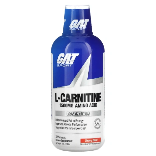 GAT, L-карнитин - аминокислотная жидкость (1500 мг) Cherry Blast 16 унций