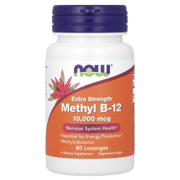 NOW Foods, Methyl B-12, Extra Strength , 10,000 mcg, 60 Lozenges