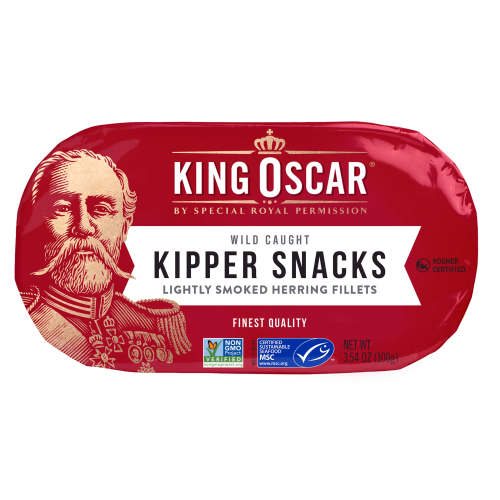 King Oscar, Kipper Snacks, подкопченное филе сельди, 100 г (3,54 унции)
