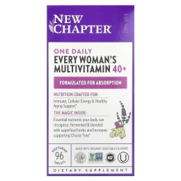 New Chapter, One Daily Every Woman's ™, мультивитамины 40+, 96 вегетарианских таблеток