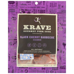 Krave, Gourmet Pork Cuts, Black Cherry Barbecue, 2.7 oz (76 g)