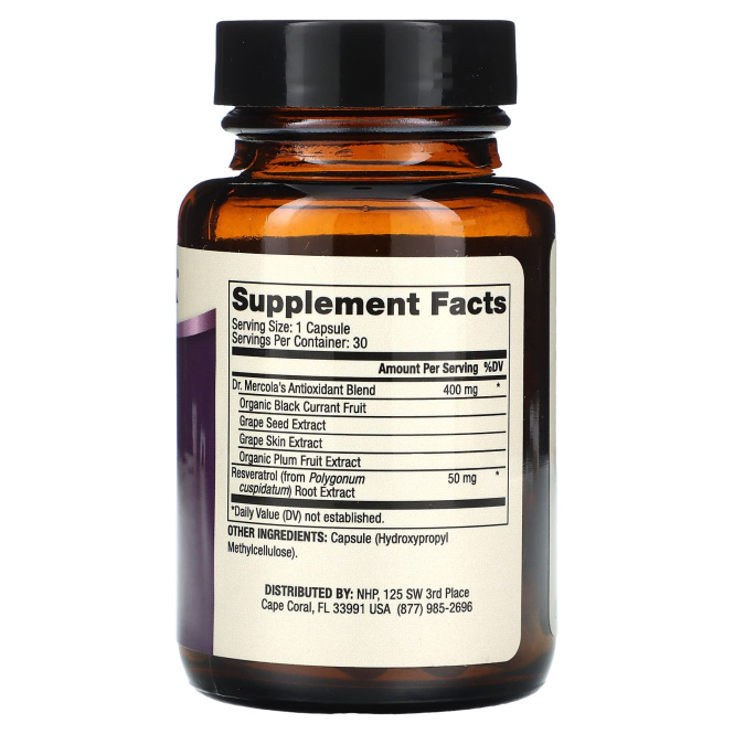 Dr. Mercola, Purple Defense с ресвератролом 30 капсул