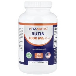 Vitamatic, рутин, 180 растительных капсул (500 мг в 1 капсуле)