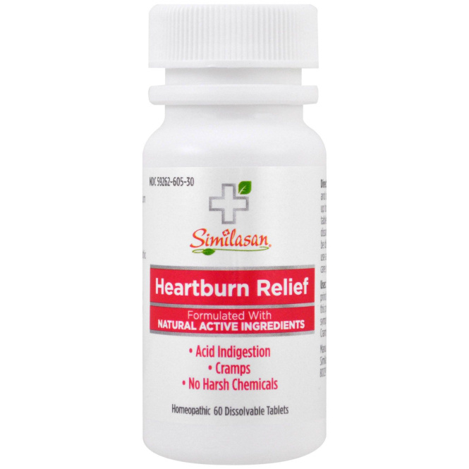 Similasan, Средство против изжоги, активные ингредиенты чилибухи аптечной, 60 растворимых таблеток