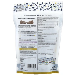 ProDen, PlaqueOff System™, мини-косточки для ухода за зубами, для маленьких собак и собачек, арахисовая паста и банан, 20 костей, 340 г (12 унций)