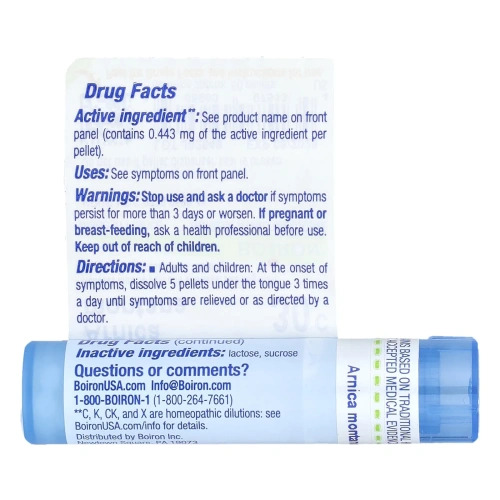 Boiron, Single Remedies, Арника горная (Arnica Montana), 30C, приблизительно  80 гранул