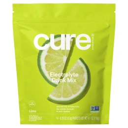 Cure Hydration, смесь электролитов для гидратации, лайм, 14 пакетиков по 8,3 г (0,29 унции) каждый