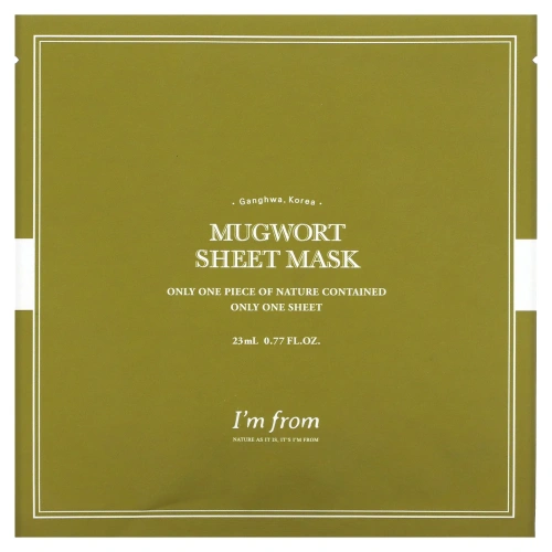 I'm From, Mugwort Sheet Mask, 1 Sheet, 0.67 fl oz (20 ml)